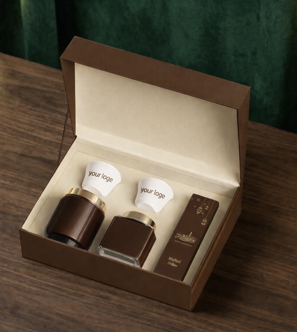 Corporate premium gift box with curated products